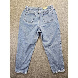 LL Bean Jeans Women 16 Petites Blue Mom High Rise Original Fit Relaxed Denim